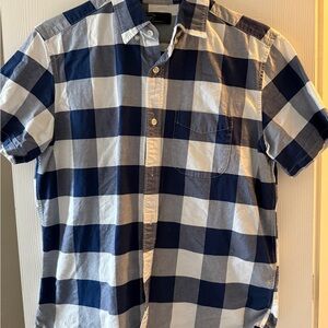 Men's Gap size M Blue and White Checkered Shirt